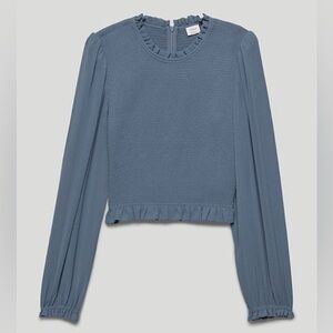 Aritzia Wilfred Tempest Blouse - Granite Blue